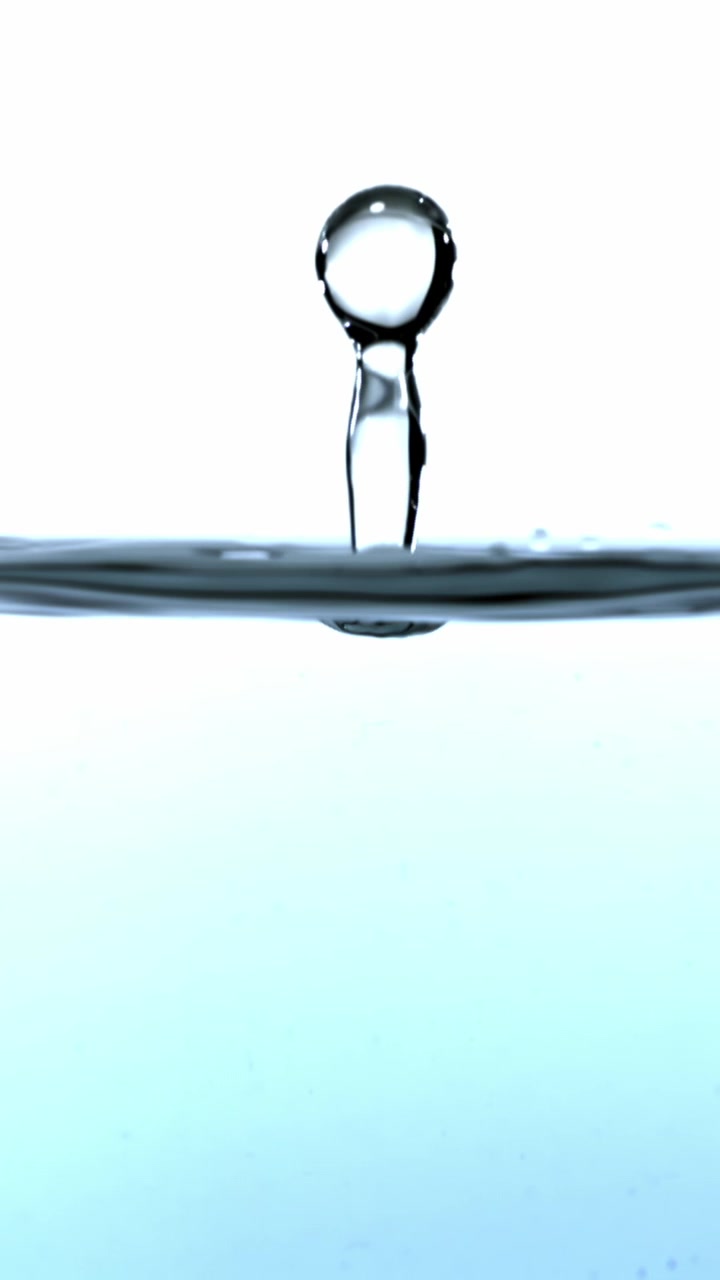 Slow Motion Water Droplet Falling and Creating a Crown Splash