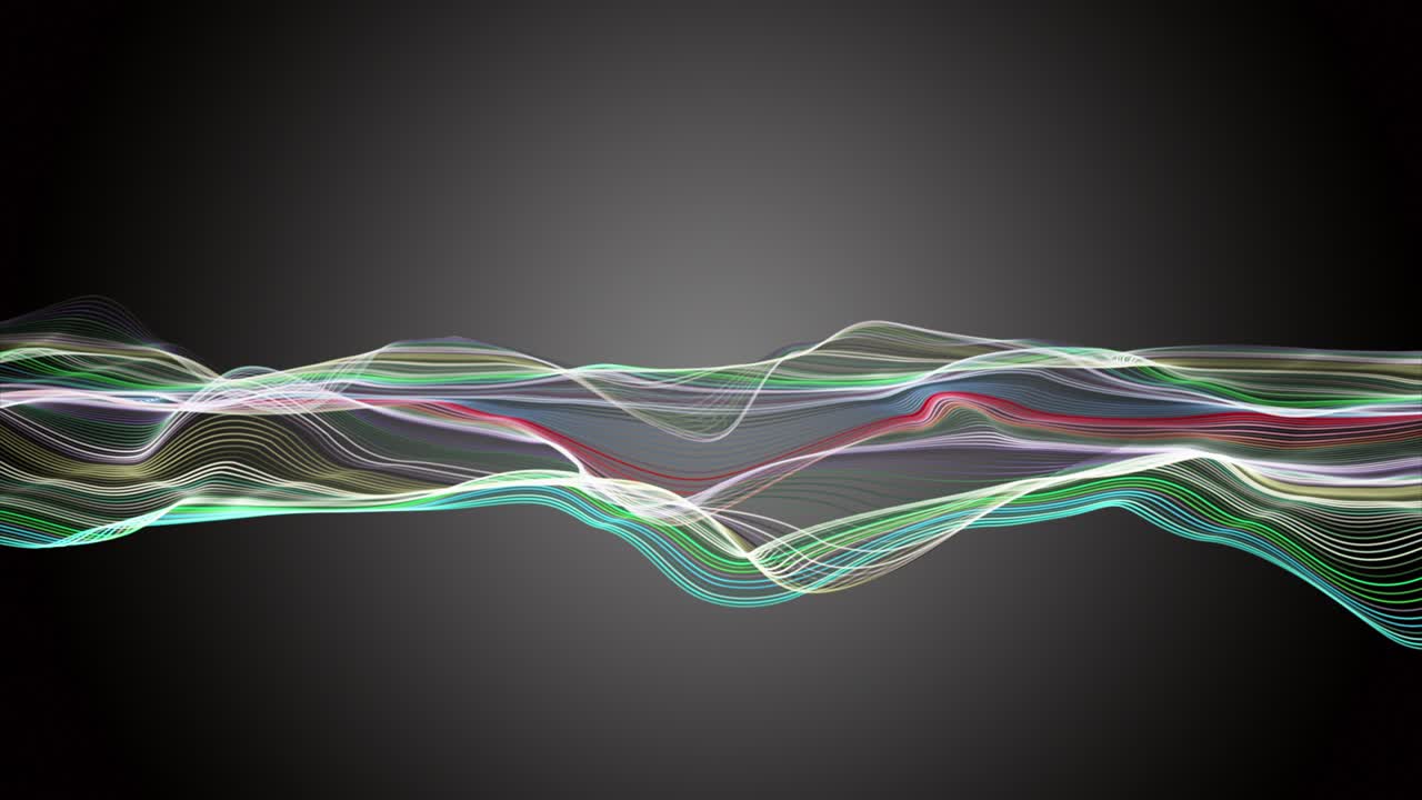 animación fantástica con objeto de onda de partículas en cámara lenta y espacio para texto, 4096x2304 bucle 4k