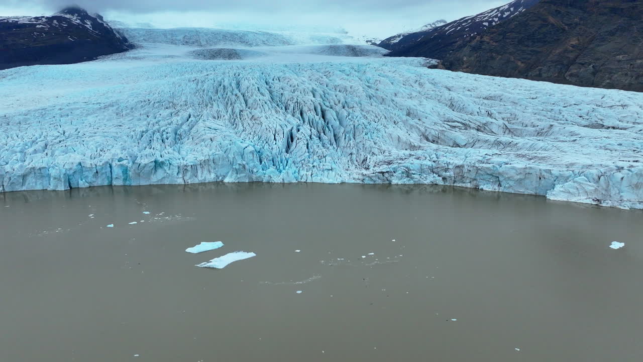 Majestic Vatnajokull glacier revealing dramatic ice melting processes, transforming pristine arctic landscape through profound environmental changes visible from aerial perspective