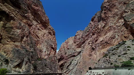 cliffs along the sierra del cabrito in spain with a view of the caminito del rey trail