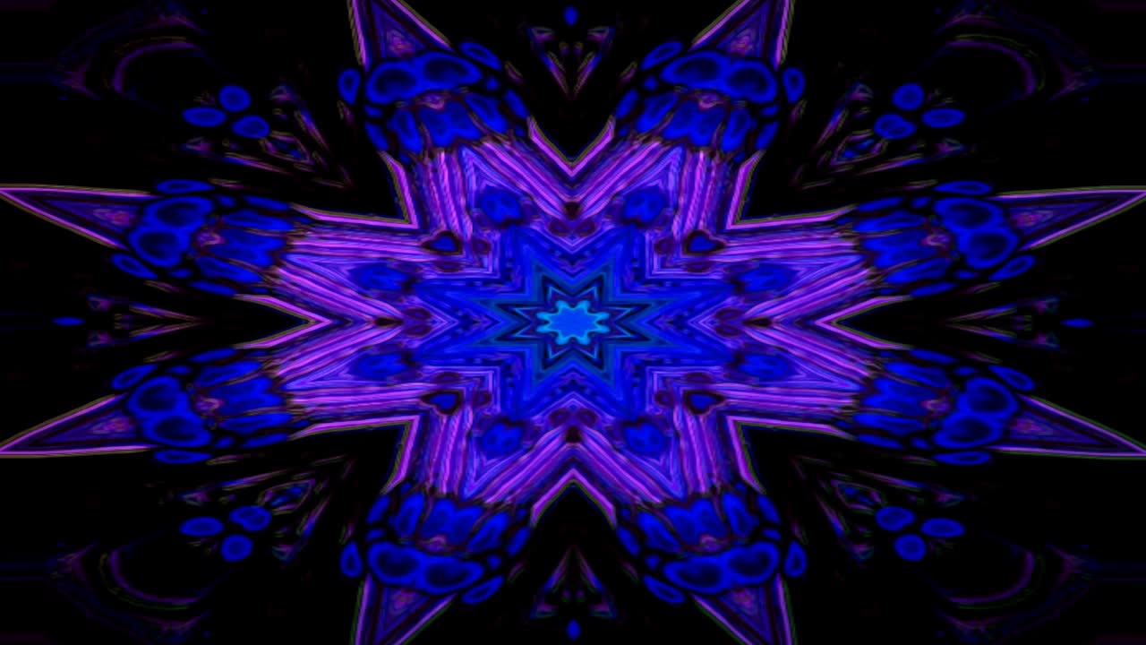 el fondo de patrón geométrico único con el mármol azul fractal colorido del caleidoscopio.