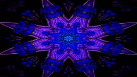 el fondo de patrón geométrico único con el mármol azul fractal colorido del caleidoscopio.