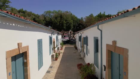 aerial first cypriot council houses(samanbahçe evleri) in nicosia,north cyprus