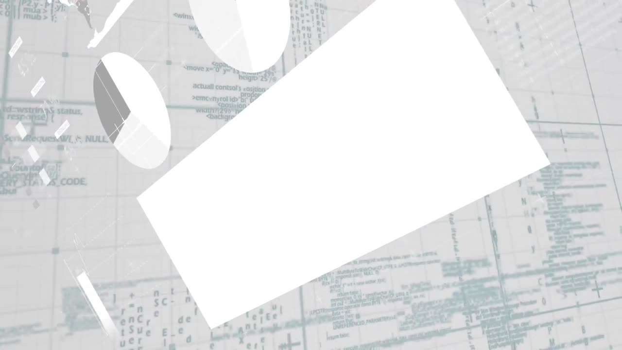 회색 배경에 대한 그리드 네트워크를 통해 통계 데이터 처리의 애니메이션