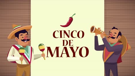 celebración del cinco de mayo con mariachis