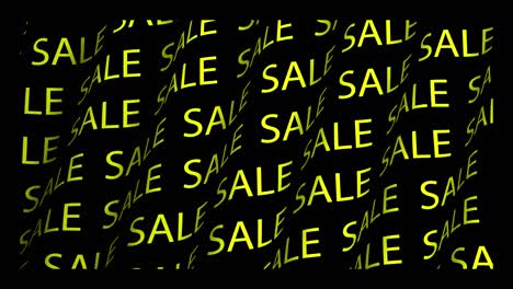 sale - text animation, motion background. 4k sale text animation on black background. trendy motion video.