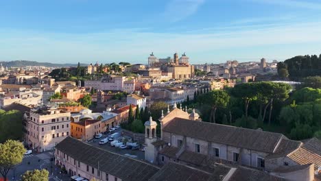 rome skyline at rome in lazio italy. medieval buildings. downtown district. rome skyline at rome in lazio italy. venice square background. cultural heritage. italy skyline.