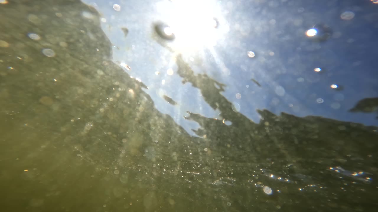 물에 빠졌다가 다시 떠오르는 햇빛