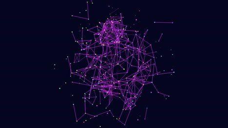 Netzwerk-Aus-Miteinander-Verbundenen-Linien-Und-Punkten-Auf-Blauem-Hintergrund