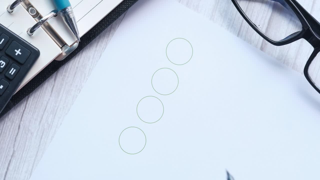 체크리스트에 있는 항목을 손으로 확인하는 것