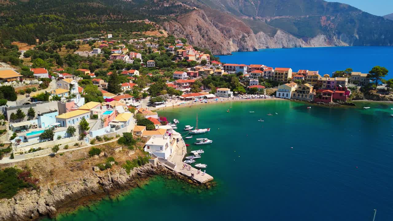 Discover Assos Village in Kefalonia — a colorful seaside gem with turquoise waters, charming houses, and stunning coastal views. A true hidden paradise in Greece! Made using the Dji Mini 4 PRO