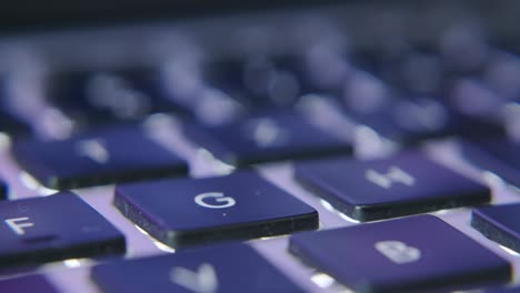 extreme close up of a notebook keyboard