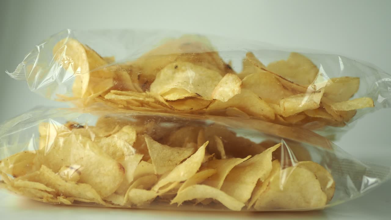 Potato Chips in Plastic Bags