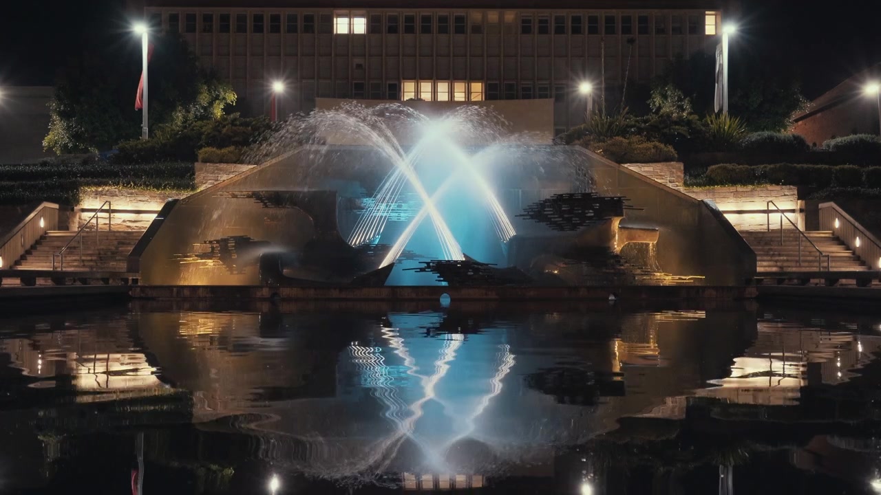 Fuente en un parque local en Newcastle