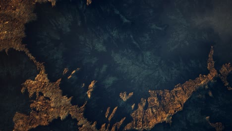top erial view of the red rock canyon