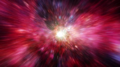 Abstract beautiful traveling through star fields in space like heaven dream background. 4K 3D rendering seamless loop space exploration in universe for technology futuristic title trailer.