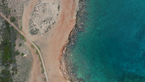 Clear-water-with-sandy-coastline-of-Ayia-Napa-in-Cyprus