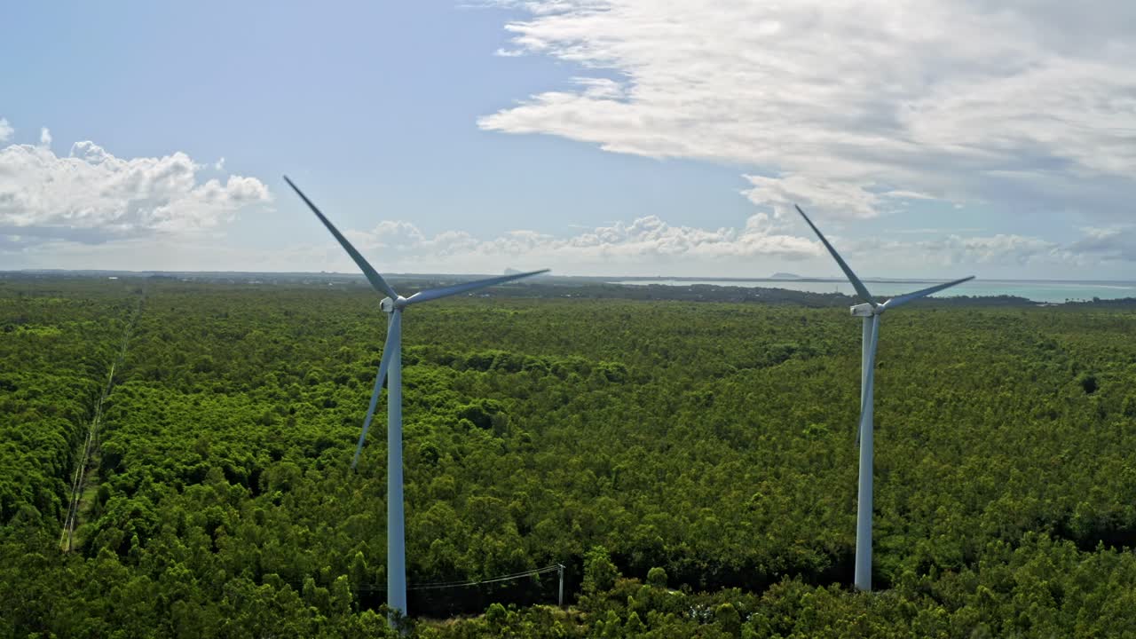producción de energía con cero emisiones - aerogeneradores terrestres en mauricio, antena