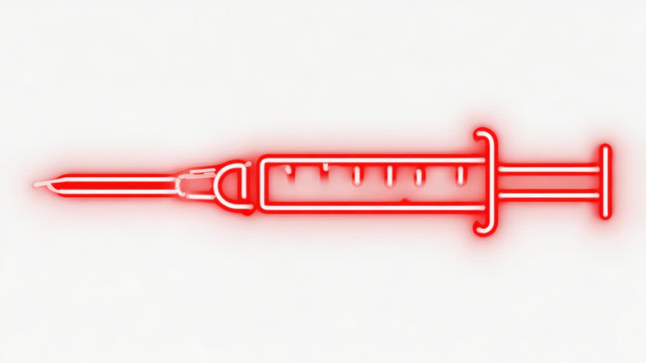 Illustrazione di siringa rossa