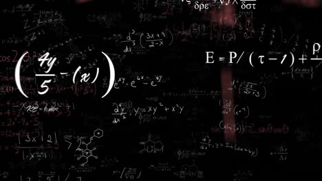 Animación-Del-Procesamiento-De-Datos-Matemáticos-Sobre-Fondo-Negro