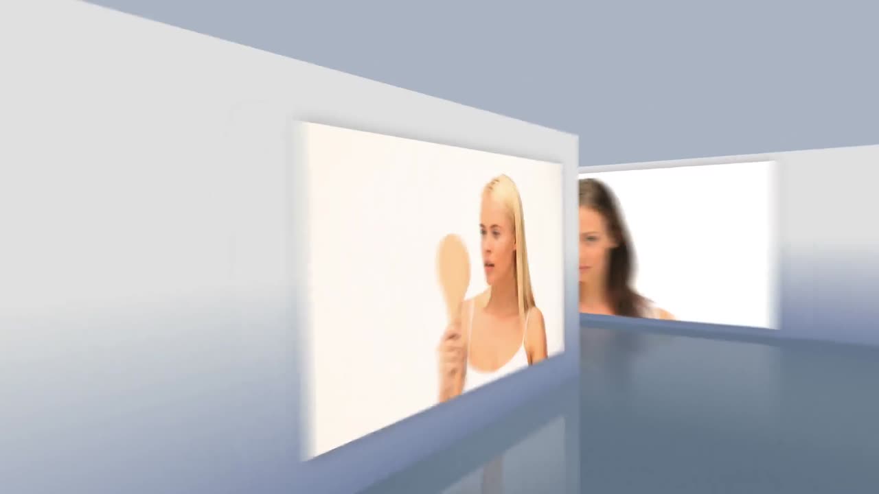 montaje de personas maquillándose