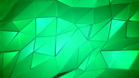 green crystals poly abstract animation background