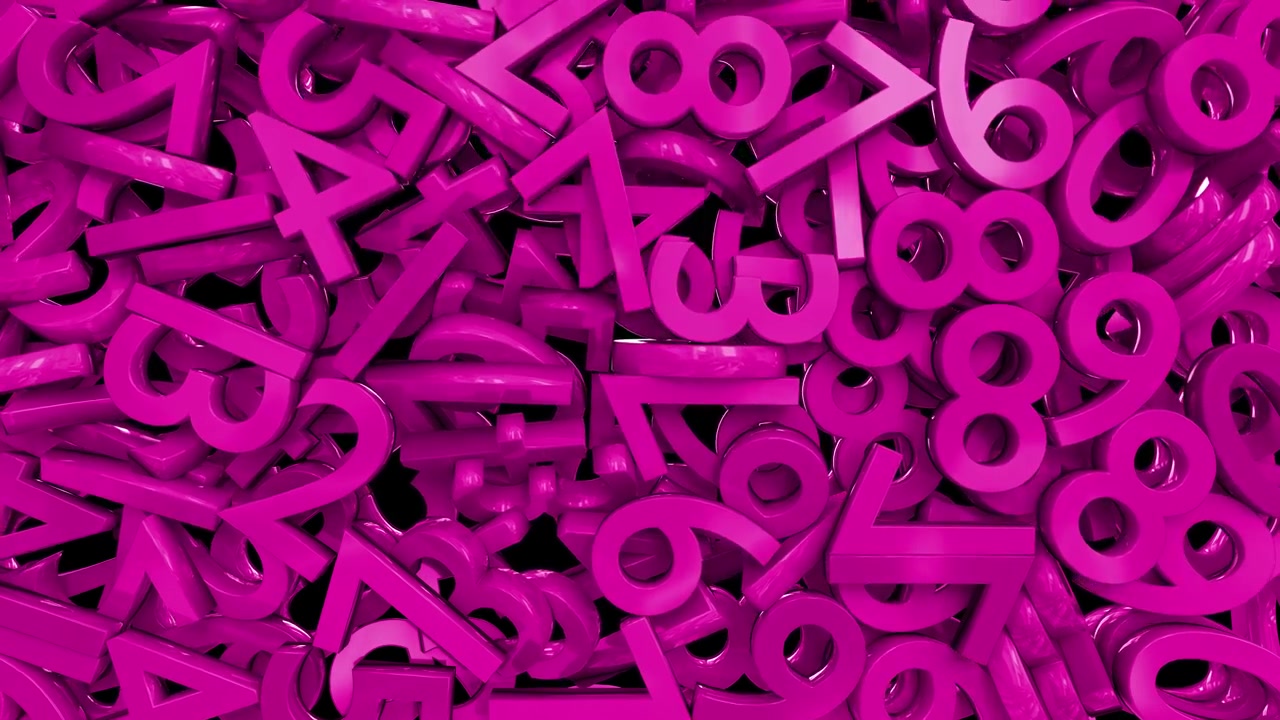 Numbers digits numerals fill screen math calculus school financial 4k