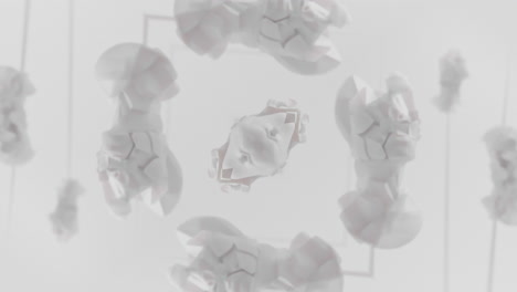 destroyed android heads abstract animation