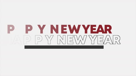 repeat happy new year on white modern gradient