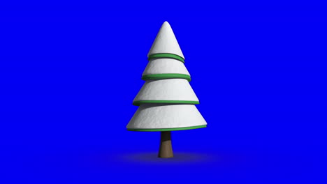 Revolving-fir-tree-on-blue-screen