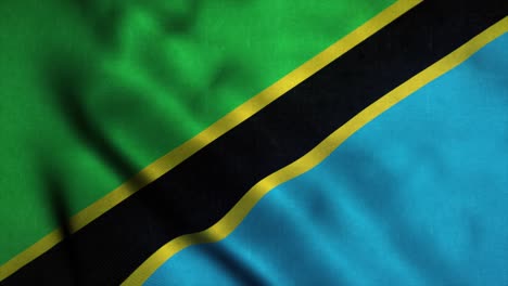 tanzania flag waving in the wind. national flag of tanzania. sign of tanzania seamless loop animation. 4k