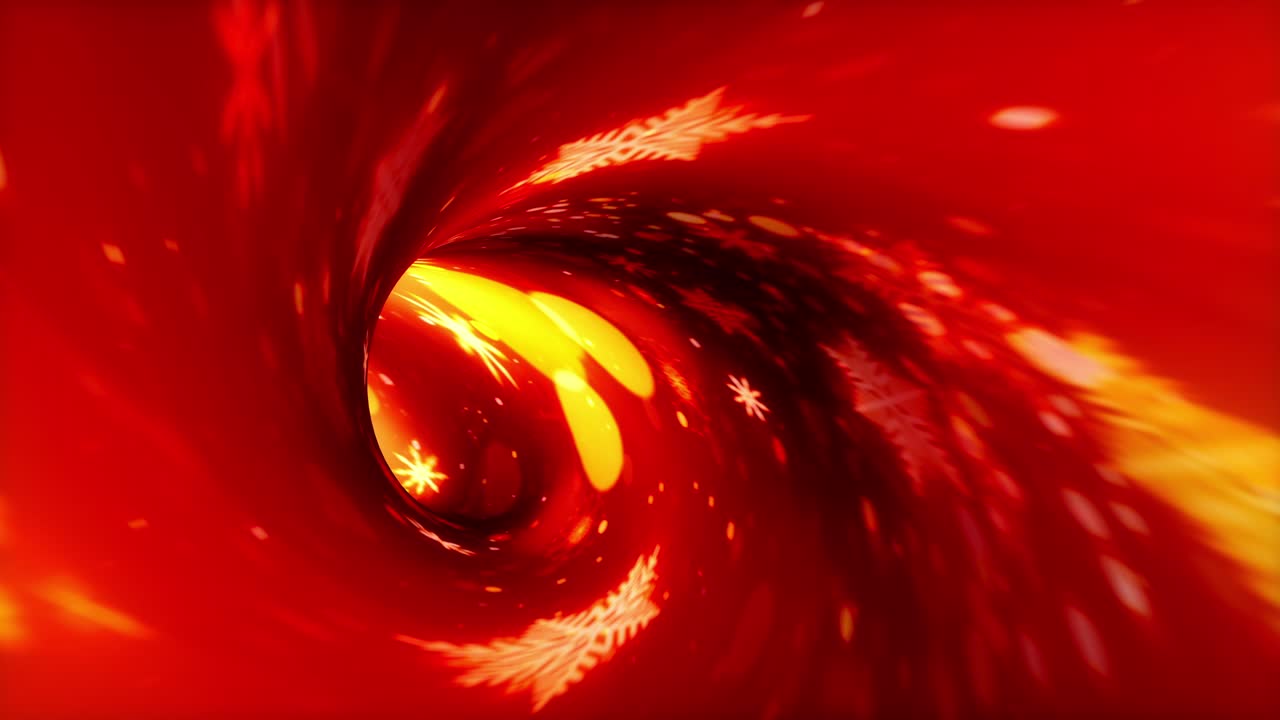 추상적인 판타지 빛나는 금색 노란색 빛의 보케와 눈알의 터널, 불빛과 입자, vj 디스코 음악의 추상적인 배경, 4k 3d 원활한 루프 사이키델릭 칼레도스코프, 보케 빛의 움직임과 회전.