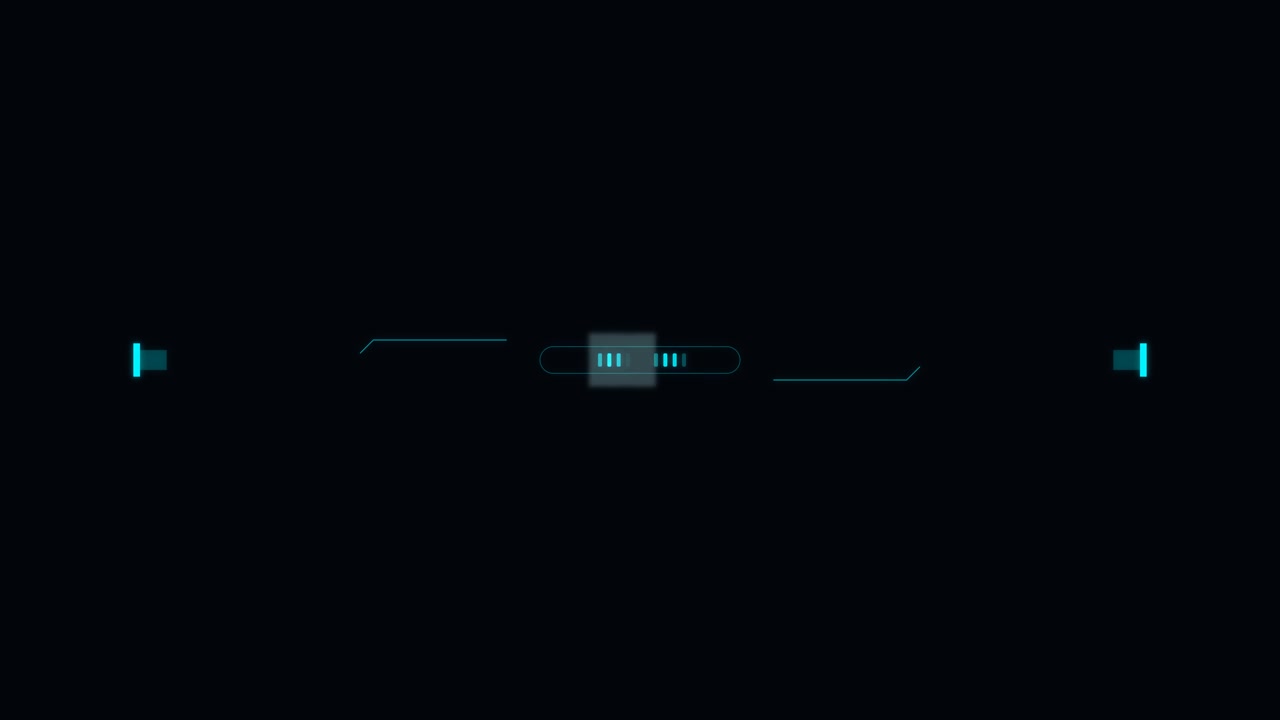 Futuristic Digital Loading Bar Animation on Dark Background