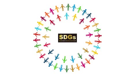 sdgs specified color people pictogram icon