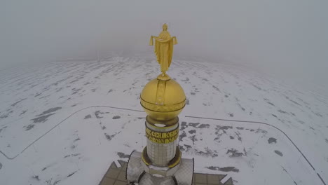 cámara de la campana en prokhorovka kursk vista aérea saliente