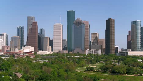 Aerial-of-the-downtown-Houston