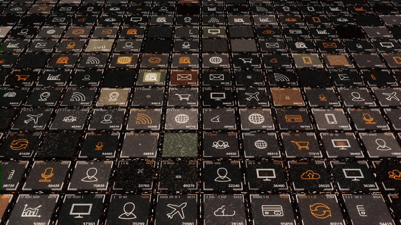 cuadrícula de interfaz digital