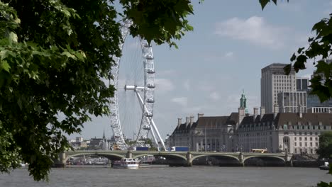 london&#39;s eye y county hall de londres, panorama de la capital del reino unido