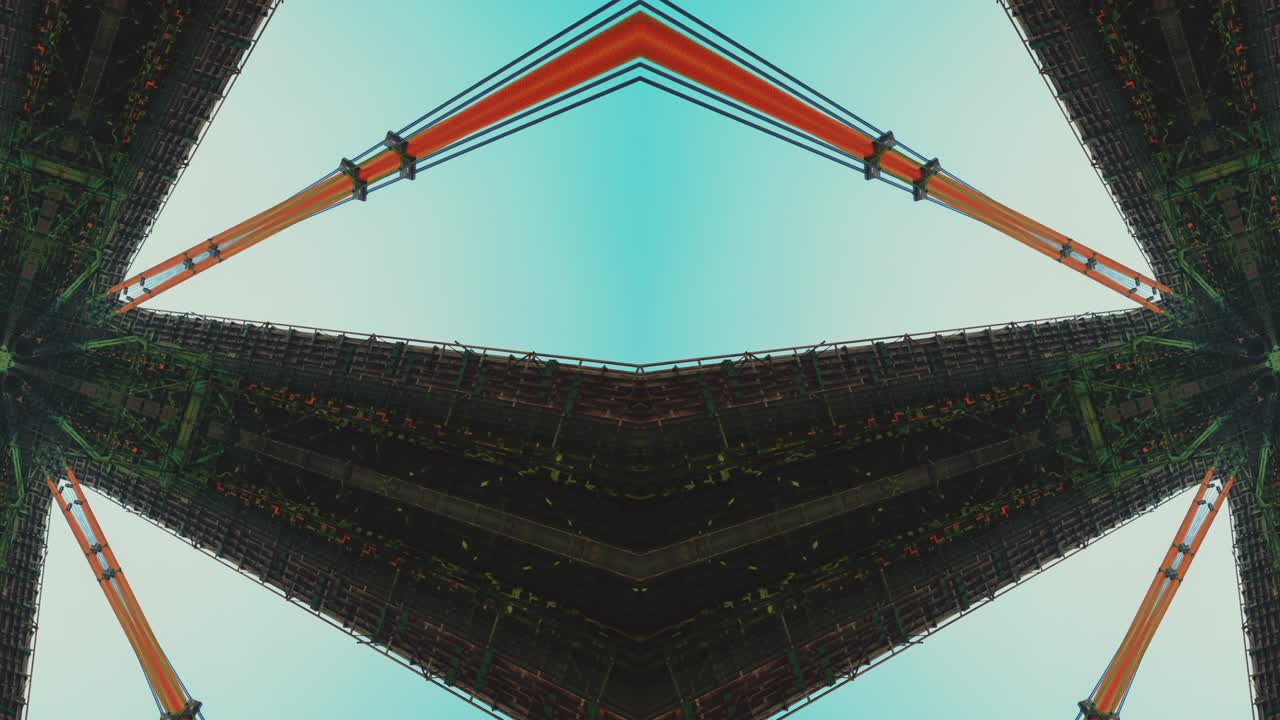 simetría del puente de suspensión - en bucle