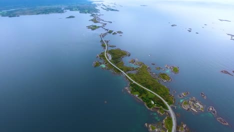 atlantic ocean road aerial footage norway