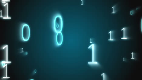 digital animation of binary codes floating everywhere