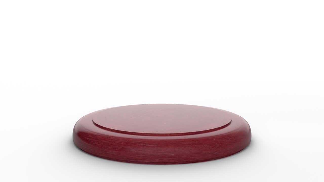 el martillo de juicio golpeando la paleta desde la derecha contra un fondo blanco bucle sin costuras