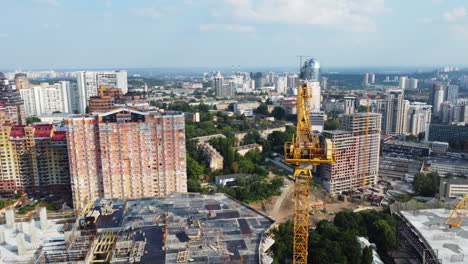 Drone-aerial-above-Kyiv-city