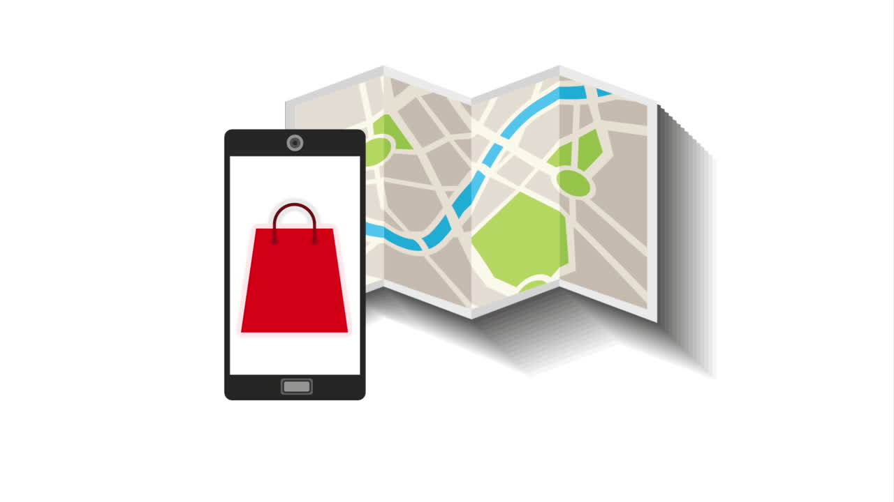aplicación móvil de compras con integración de mapas