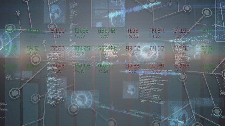 Animation of data processing over shapes