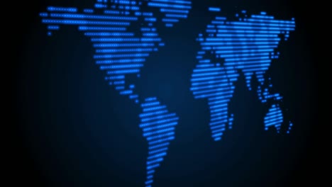 blue world map square flickering animation background