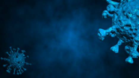 coronavirus abstracto que se mueve en la célula del virus - gráficos en movimiento (bucle)