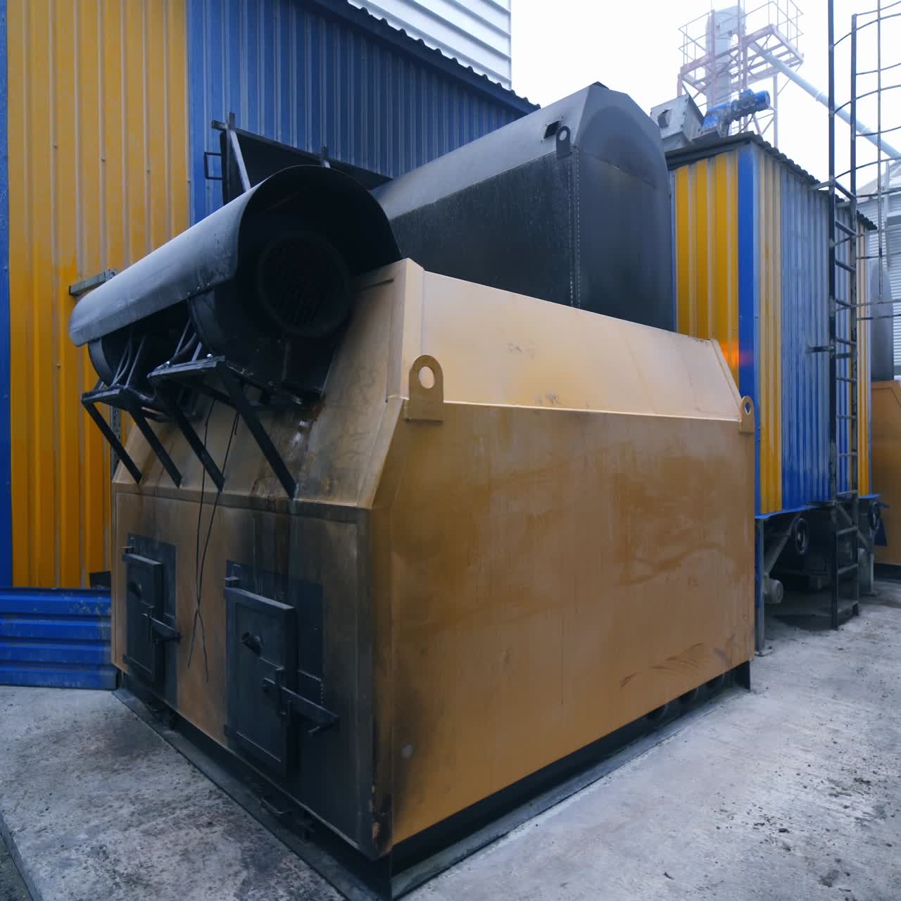 An industrial stove using alternative fuels. An industrial stove using alternative fuels, eco-friendly renewable