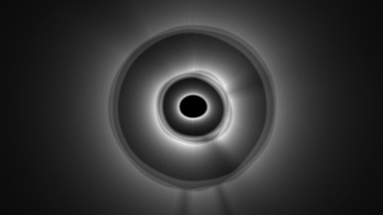 추상적인 검은색과 색의 원형 패턴