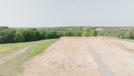 vast landscape in the countryside for outdoor shooting range in leach, oklahoma, usa